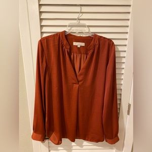 Loft burnt orange top